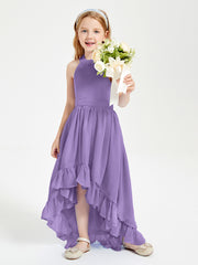 Boho Junior Bridesmaid Dresses Asymmetrical Cascading Skirt Tahiti