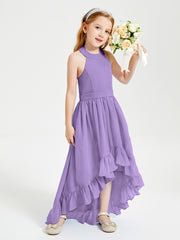 Boho Junior Bridesmaid Dresses Asymmetrical Cascading Skirt Tahiti