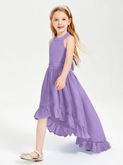 Boho Junior Bridesmaid Dresses Asymmetrical Cascading Skirt Tahiti