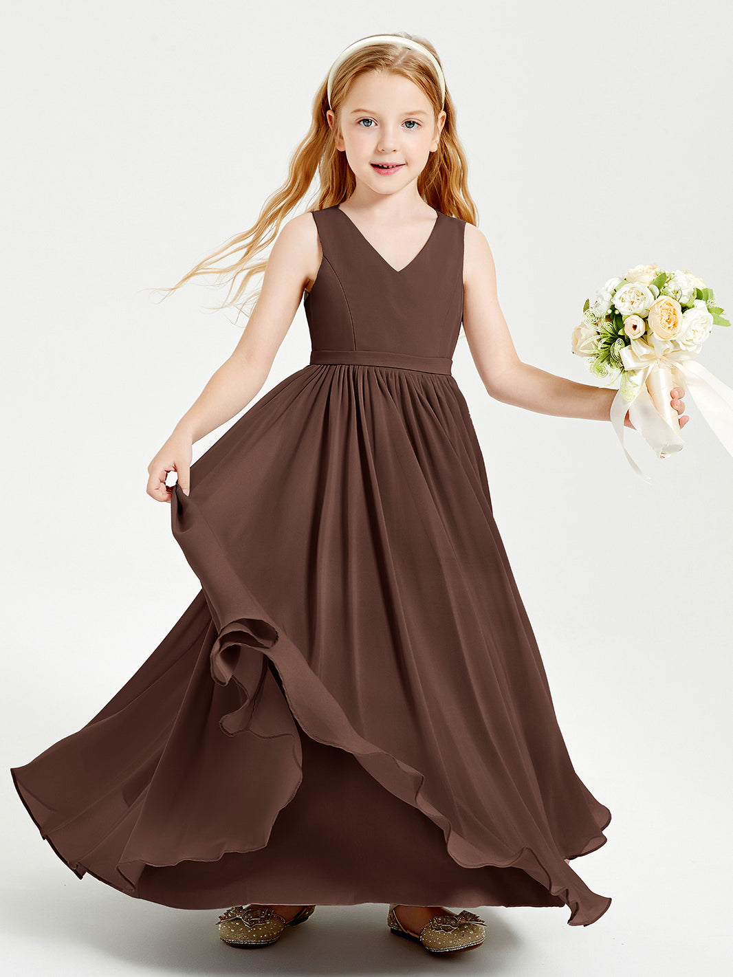 chocolate junior bridesmaid dresses Chocolate Brown Bridesmaid Dress Matte Satin Size Large