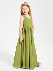 Elegant Sleeveless Junior Bridesmaid Dresses Clover