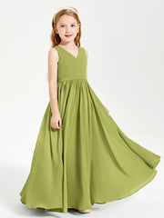 Elegant Sleeveless Junior Bridesmaid Dresses Clover
