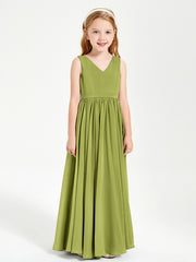 Elegant Sleeveless Junior Bridesmaid Dresses Clover