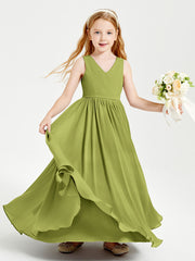 Elegant Sleeveless Junior Bridesmaid Dresses Clover