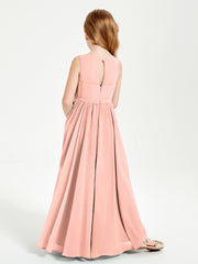 Elegant Sleeveless Junior Bridesmaid Dresses Coral