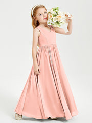 Elegant Sleeveless Junior Bridesmaid Dresses Coral