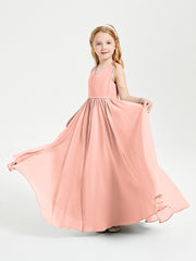 Elegant Sleeveless Junior Bridesmaid Dresses Coral
