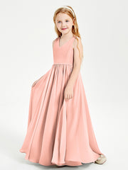 Elegant Sleeveless Junior Bridesmaid Dresses Coral