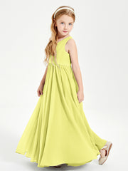 Elegant Sleeveless Junior Bridesmaid Dresses Daffodil