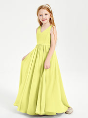Elegant Sleeveless Junior Bridesmaid Dresses Daffodil