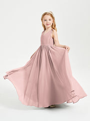 Elegant Sleeveless Junior Bridesmaid Dresses Dusty Rose