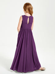 Elegant Sleeveless Junior Bridesmaid Dresses Grape