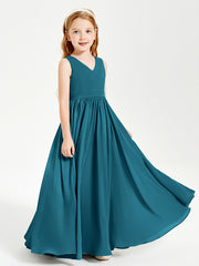 Elegant Sleeveless Junior Bridesmaid Dresses Ink Blue