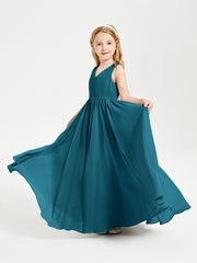 Elegant Sleeveless Junior Bridesmaid Dresses Ink Blue