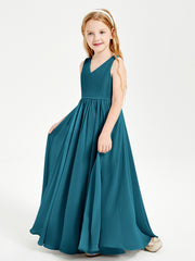 Elegant Sleeveless Junior Bridesmaid Dresses Ink Blue