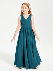 Elegant Sleeveless Junior Bridesmaid Dresses Ink Blue
