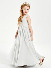 Elegant Sleeveless Junior Bridesmaid Dresses Ivory