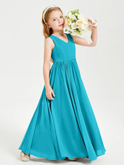 Elegant Sleeveless Junior Bridesmaid Dresses Jade