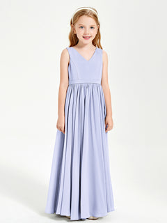 Elegant Sleeveless Junior Bridesmaid Dresses Lavender