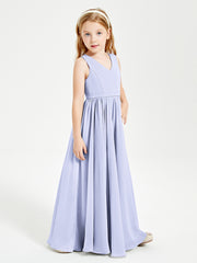 Elegant Sleeveless Junior Bridesmaid Dresses Lavender