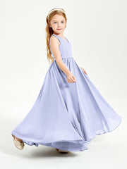 Elegant Sleeveless Junior Bridesmaid Dresses Lavender