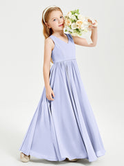 Elegant Sleeveless Junior Bridesmaid Dresses Lavender