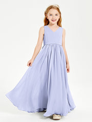 Elegant Sleeveless Junior Bridesmaid Dresses Lavender