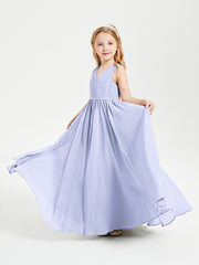 Elegant Sleeveless Junior Bridesmaid Dresses Lavender