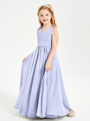 Elegant Sleeveless Junior Bridesmaid Dresses Lavender
