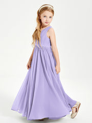 Elegant Sleeveless Junior Bridesmaid Dresses Lilac