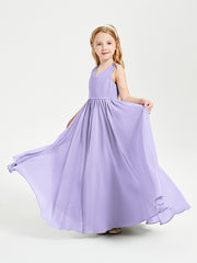 Elegant Sleeveless Junior Bridesmaid Dresses Lilac