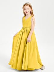 Elegant Sleeveless Junior Bridesmaid Dresses Marigold