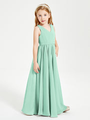 Elegant Sleeveless Junior Bridesmaid Dresses Mint Green