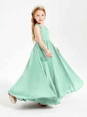 Elegant Sleeveless Junior Bridesmaid Dresses Mint Green