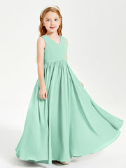 Elegant Sleeveless Junior Bridesmaid Dresses Mint Green