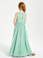 Elegant Sleeveless Junior Bridesmaid Dresses Mint Green