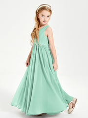 Elegant Sleeveless Junior Bridesmaid Dresses Mint Green