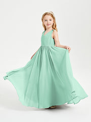 Elegant Sleeveless Junior Bridesmaid Dresses Mint Green