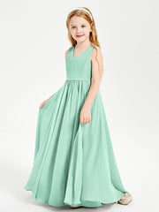 Elegant Sleeveless Junior Bridesmaid Dresses Mint Green