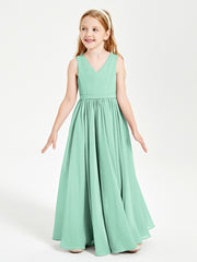 Elegant Sleeveless Junior Bridesmaid Dresses Mint Green