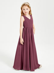 Elegant Sleeveless Junior Bridesmaid Dresses Mulberry