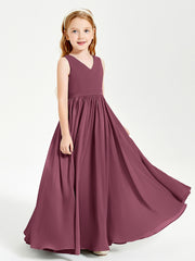 Elegant Sleeveless Junior Bridesmaid Dresses Mulberry