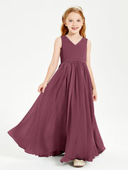 Elegant Sleeveless Junior Bridesmaid Dresses Mulberry