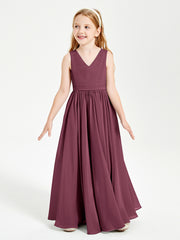 Elegant Sleeveless Junior Bridesmaid Dresses Mulberry