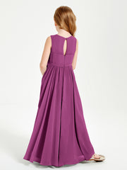 Elegant Sleeveless Junior Bridesmaid Dresses Orchid