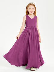 Elegant Sleeveless Junior Bridesmaid Dresses Orchid