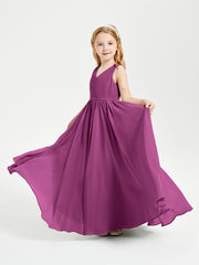 Elegant Sleeveless Junior Bridesmaid Dresses Orchid