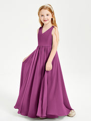 Elegant Sleeveless Junior Bridesmaid Dresses Orchid