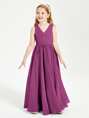 Elegant Sleeveless Junior Bridesmaid Dresses Orchid