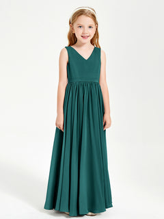 Elegant Sleeveless Junior Bridesmaid Dresses Peacock